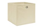 Vidaxl 325217 Storage Boxes 10 Pcs Non-woven Fabric 28x28x28 Cm Cream