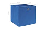 Vidaxl 325197 Storage Boxes 10 Pcs Non-woven Fabric 28x28x28 Cm Blue