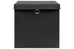 Vidaxl 325188 Storage Boxes With Covers 4 Pcs 28x28x28 Cm Black