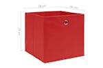 Vidaxl 325221 Storage Boxes 10 Pcs Non-woven Fabric 28x28x28 Cm Red