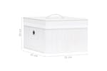 Vidaxl 320766 Bamboo Storage Boxes 4 Pcs White