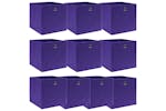 Vidaxl 288355 Storage Boxes 10 Pcs Purple 32x32x32 Cm Fabric