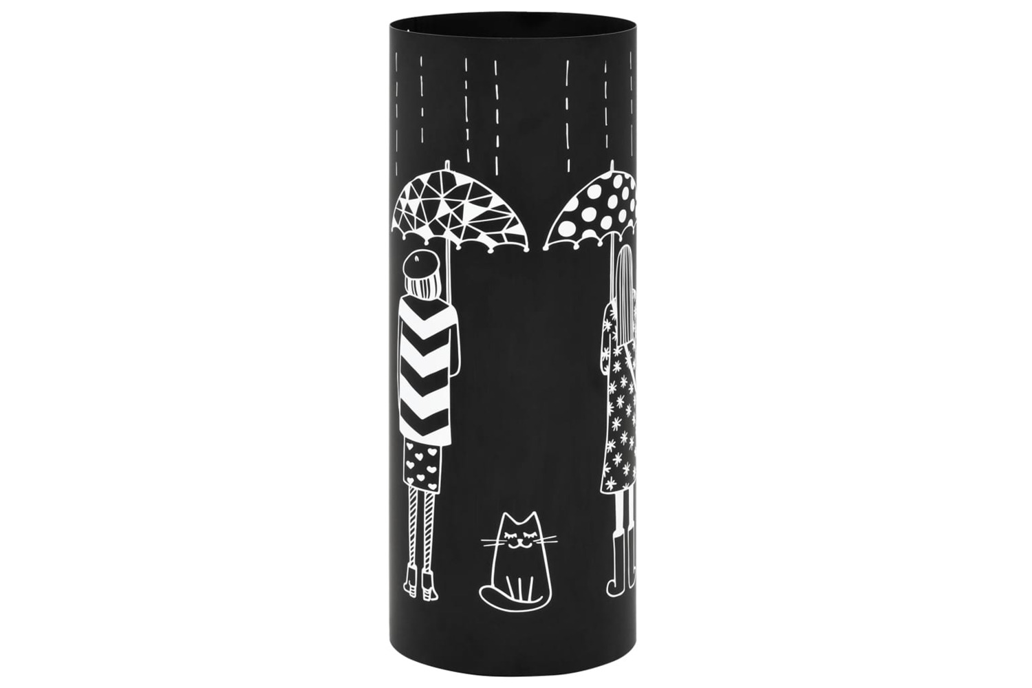 vidaXL 246800 Umbrella Stand Women Steel Black