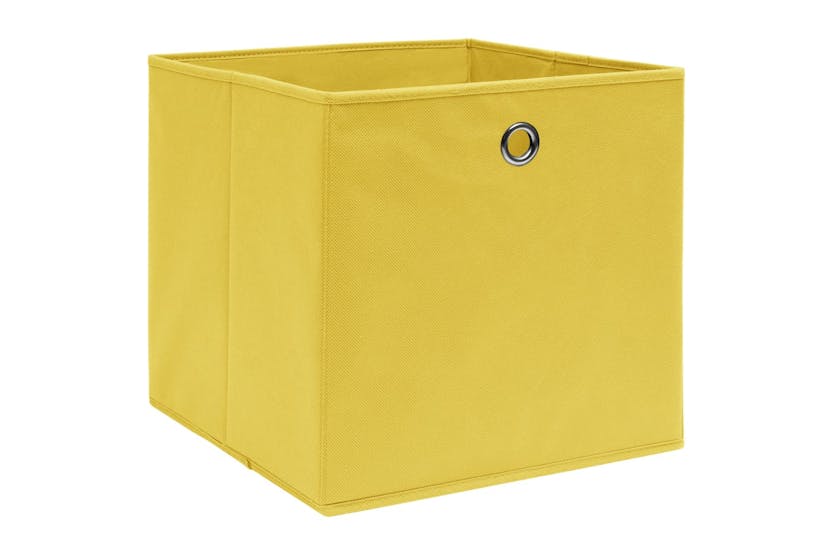 Vidaxl 288367 Storage Boxes 10 Pcs Yellow 32x32x32 Cm Fabric