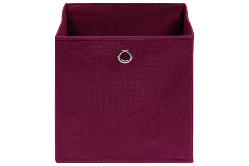 Vidaxl 325199 Storage Boxes 4 Pcs Non-woven Fabric 28x28x28 Cm Dark Red