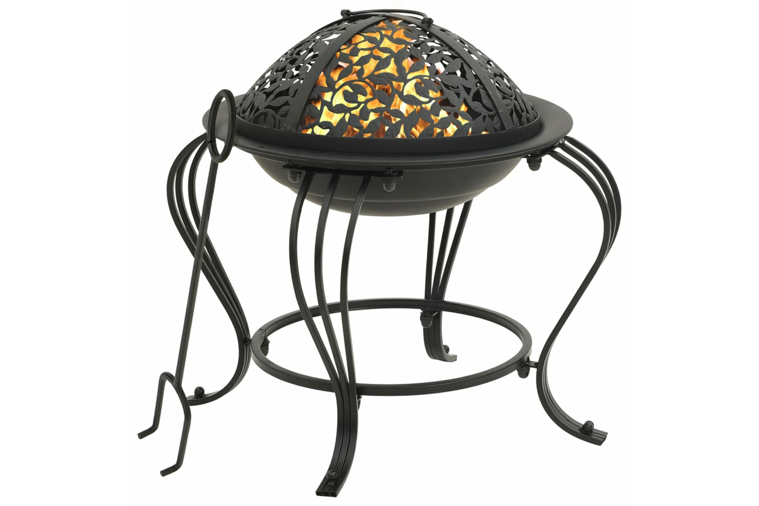 vidaXL 311886 Fire Pit With Poker 49cm Steel