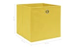 Vidaxl 288365 Storage Boxes 4 Pcs Yellow 32x32x32 Cm Fabric