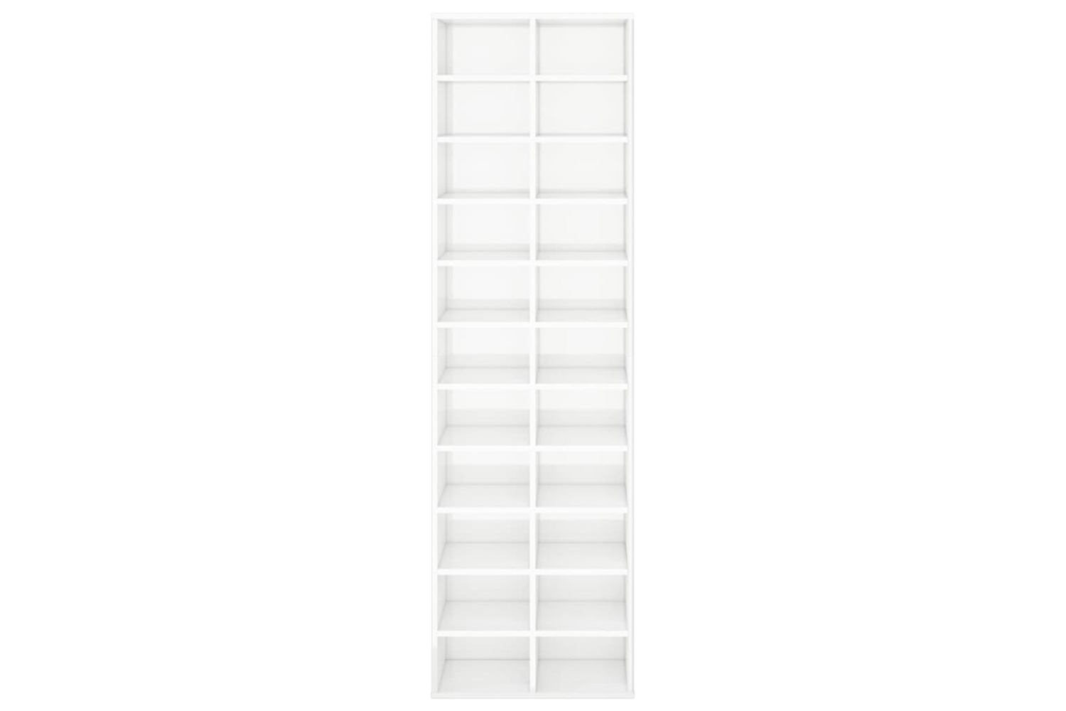 vidaXL 800375 Shoe Cabinet High Gloss White 54x34x183cm Engineered Wood
