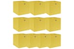 Vidaxl 288367 Storage Boxes 10 Pcs Yellow 32x32x32 Cm Fabric