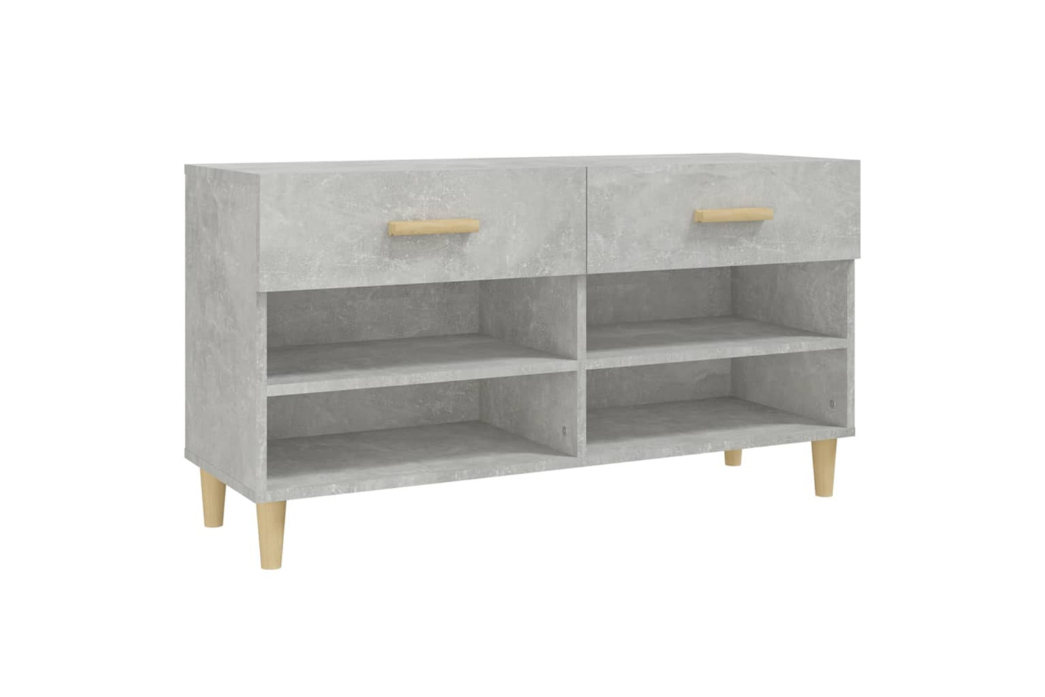 vidaXL 812820 Shoe Cabinet Concrete Grey 102x35x55cm Engineered Wood