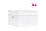 Vidaxl 320766 Bamboo Storage Boxes 4 Pcs White