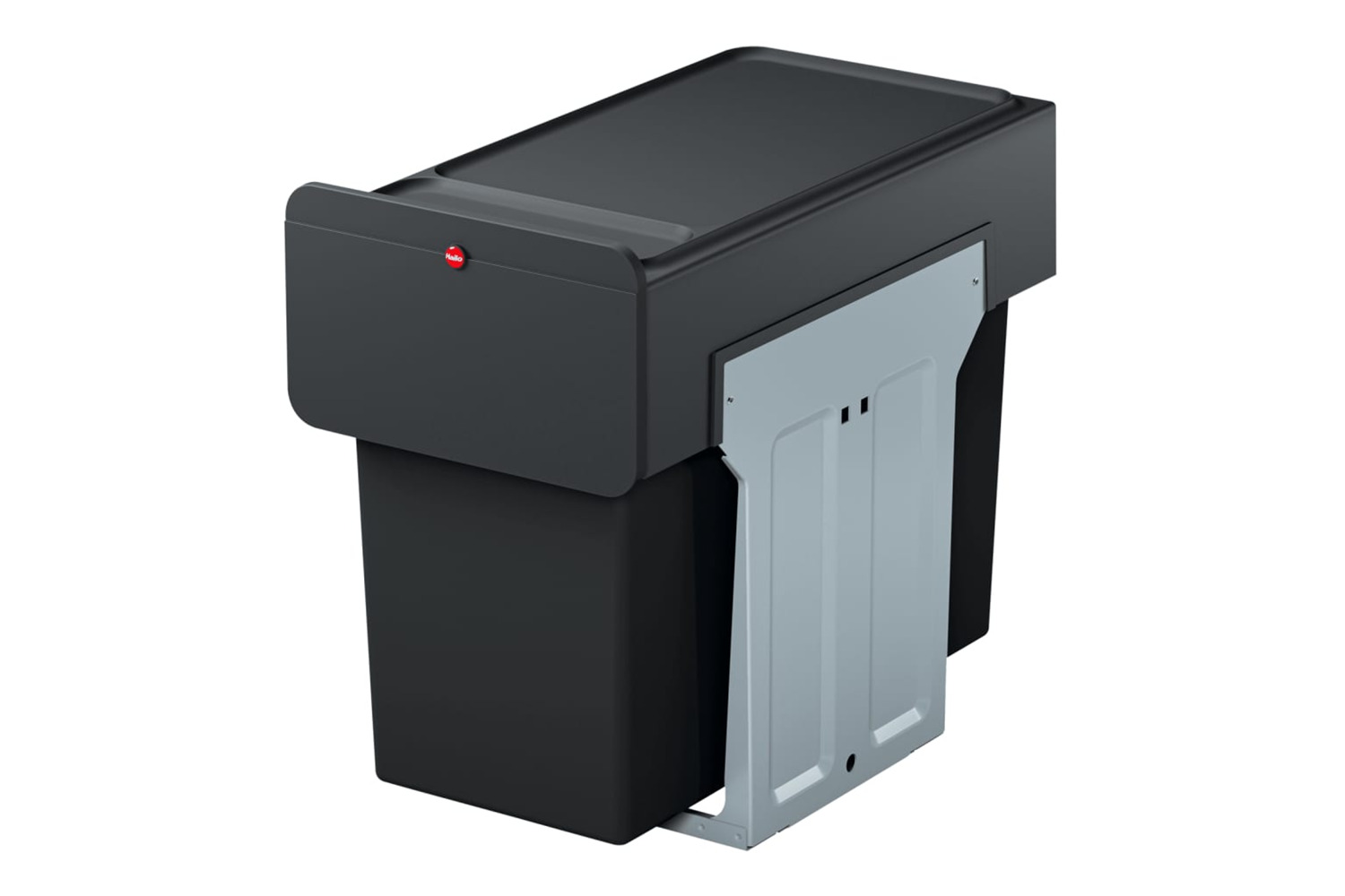 Hailo Built-in Waste Bucket Ecoline 3x10l Black