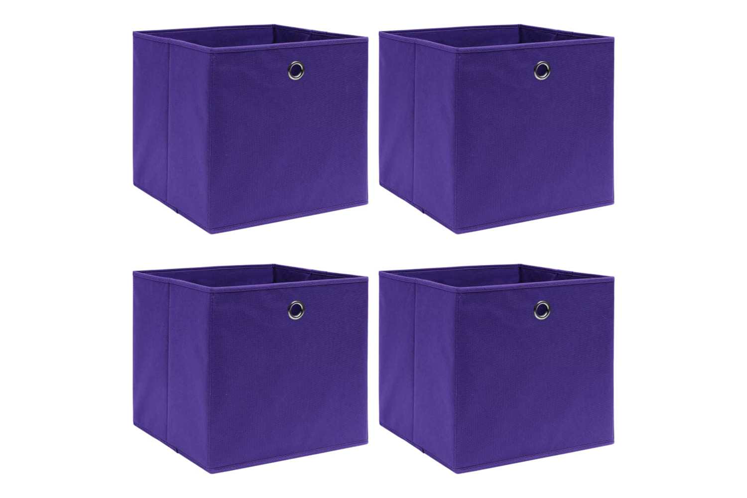 Vidaxl 288353 Storage Boxes 4 Pcs Purple 32x32x32 Cm Fabric