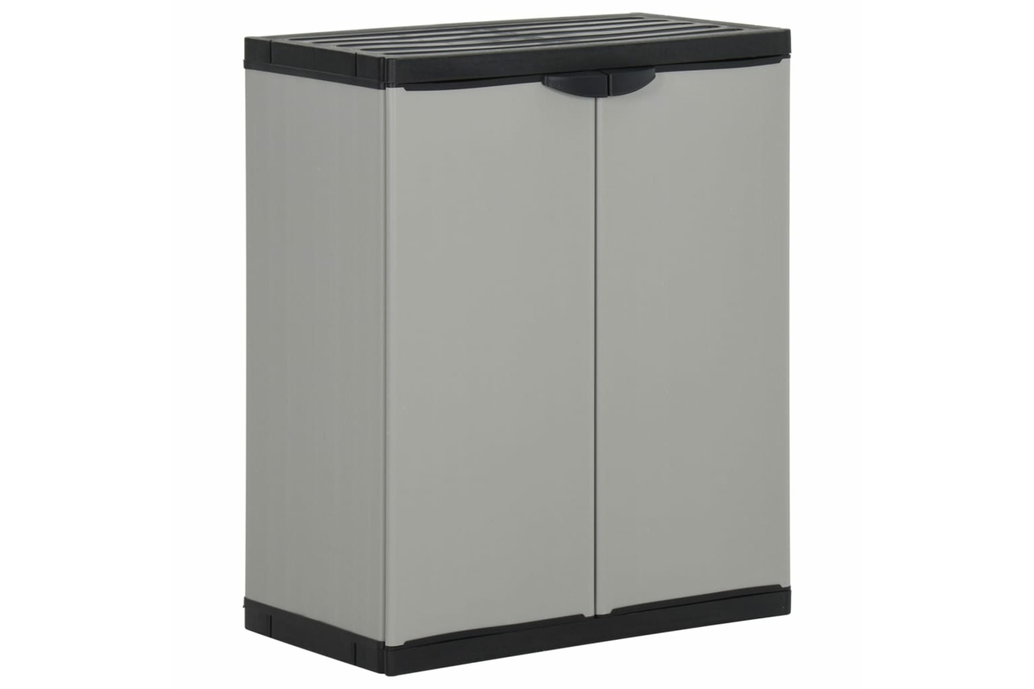 vidaXL 340987 Garden Waste Cabinet Grey And Black 68x40x85cm Pp