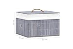 Vidaxl 320767 Bamboo Storage Boxes 4 Pcs Grey