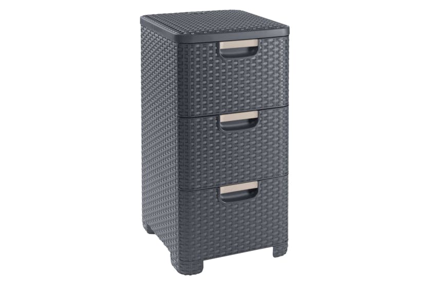 Curver 443856 Drawer Cabinet Style 3x14l Anthracite