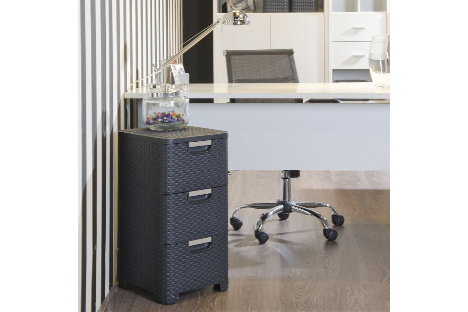 Curver 443856 Drawer Cabinet Style 3x14l Anthracite