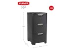 Curver 443856 Drawer Cabinet Style 3x14l Anthracite