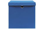 Vidaxl 325196 Storage Boxes With Covers 4 Pcs 28x28x28 Cm Blue