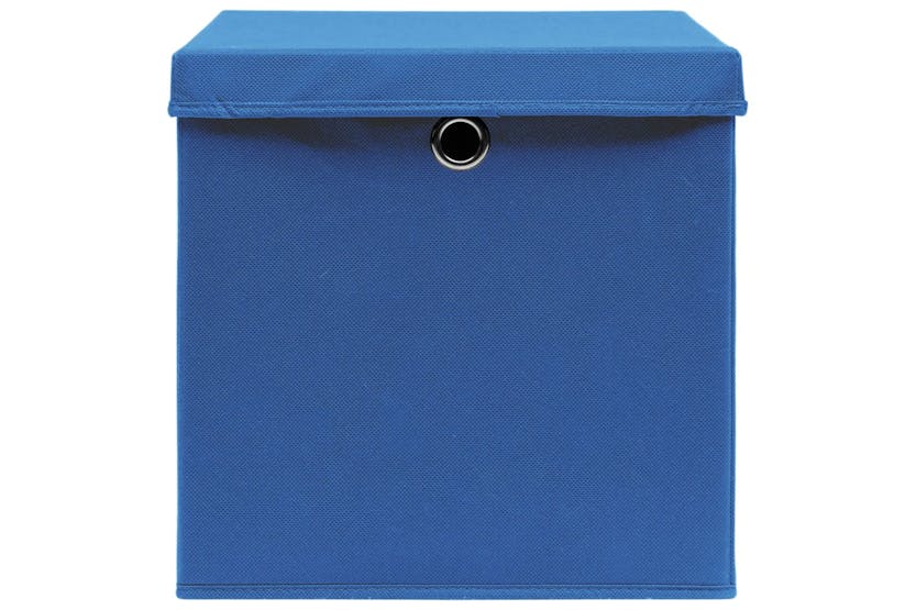 Vidaxl 325196 Storage Boxes With Covers 4 Pcs 28x28x28 Cm Blue