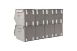 Vidaxl 332894 Stackable Storage Boxes With Lid Set Of 8 Pcs Fabric Grey