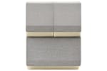 Vidaxl 332892 Stackable Storage Box Set Of 3 Pieces Fabric Grey & Cream