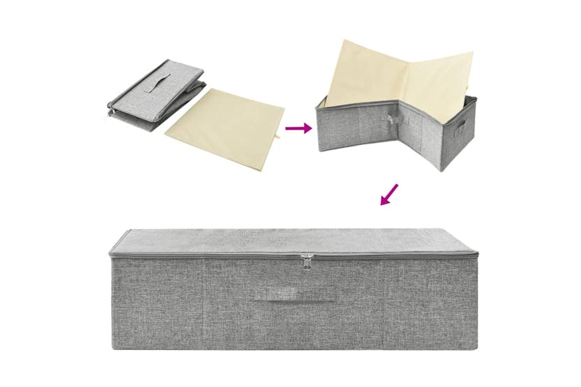 Vidaxl 332905 Storage Box Fabric 70x40x18 Cm Grey