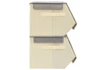 Vidaxl 332892 Stackable Storage Box Set Of 3 Pieces Fabric Grey & Cream