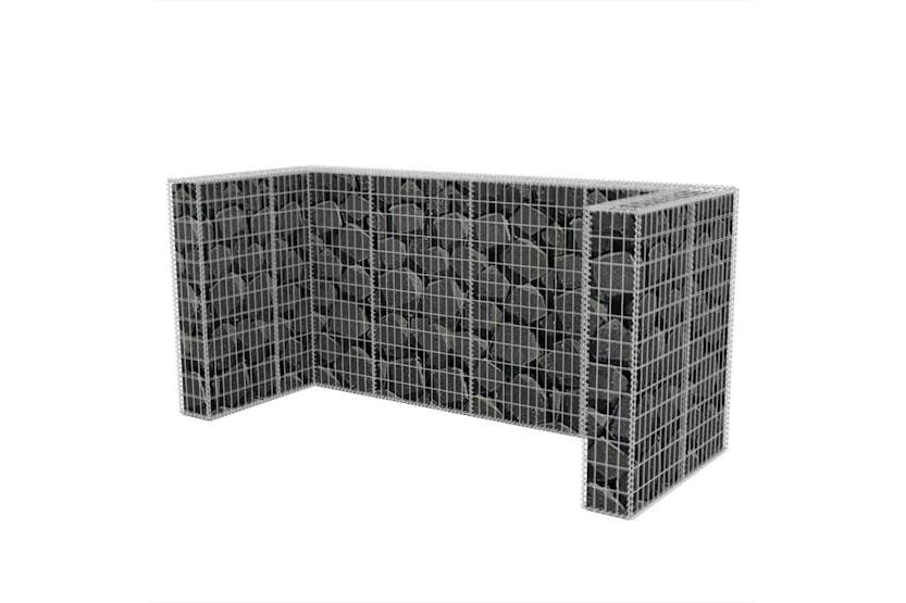 Vidaxl 142560 Gabion Triple Wheelie Bin Surround Steel 250x100x120 Cm