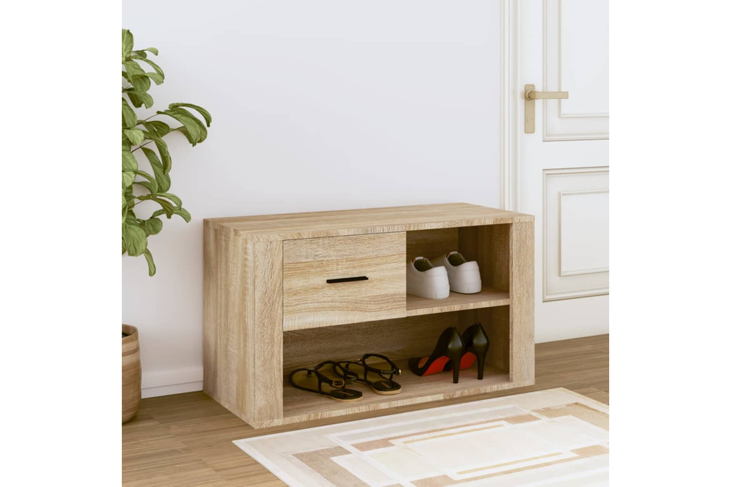 vidaXL 816755 Shoe Cabinet Sonoma Oak 80x35x45cm Engineered Wood