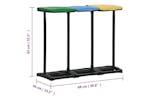 Vidaxl 340989 Bin Bag Stands With Lid 240-330 L Multicolour Pp