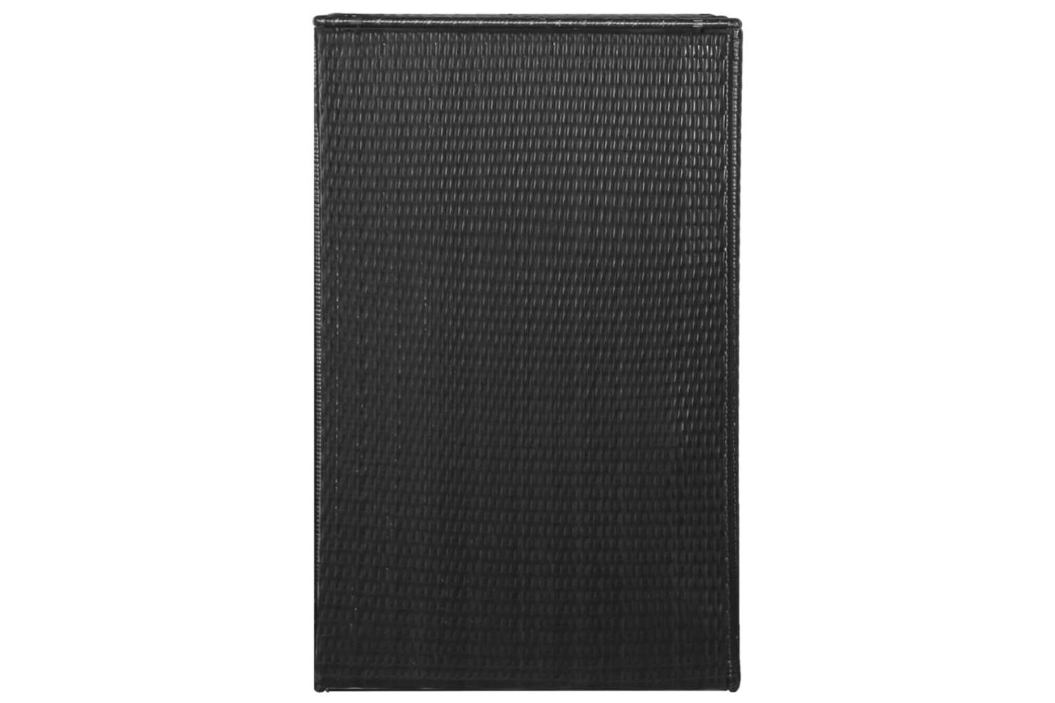 Vidaxl 46728 Single Wheelie Bin Shed Black 76x78x120 Cm Poly Rattan