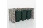 Vidaxl 142560 Gabion Triple Wheelie Bin Surround Steel 250x100x120 Cm