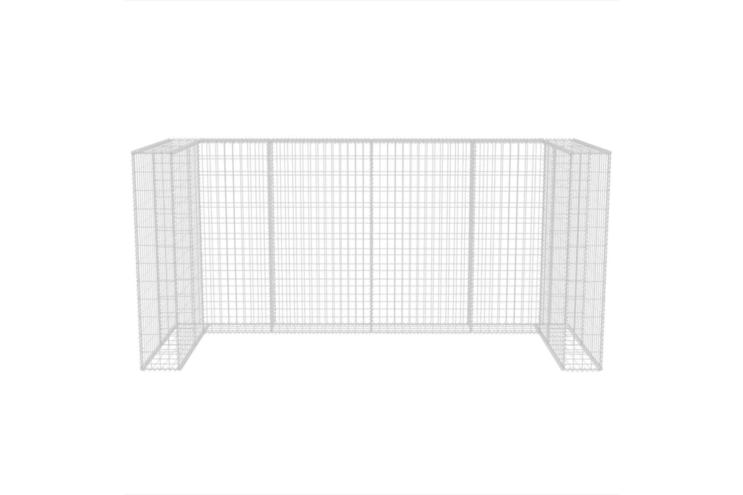 vidaXL 142560 Gabion Triple Wheelie Bin Surround Steel 250x100x120cm