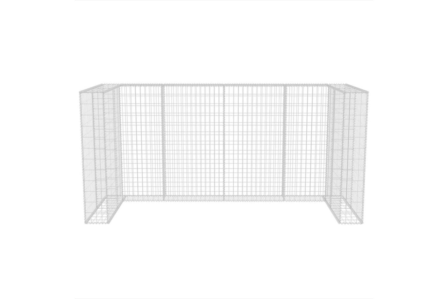 Vidaxl 142560 Gabion Triple Wheelie Bin Surround Steel 250x100x120 Cm