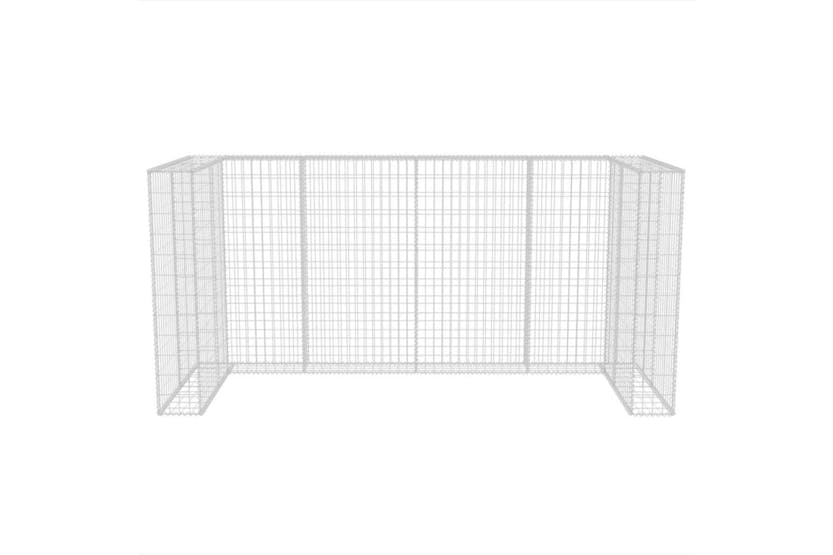 Vidaxl 142560 Gabion Triple Wheelie Bin Surround Steel 250x100x120 Cm