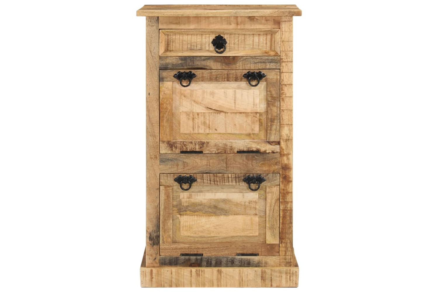 vidaXL 328297 4-layer Shoe Cabinet With Drawer Solid Rough Mango Wood