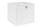 Vidaxl 325209 Storage Boxes 10 Pcs Non-woven Fabric 28x28x28 Cm White