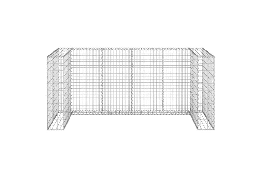 Vidaxl 151300 Gabion Wall For Garbage Bins Galvanised Steel 254x100x110 Cm