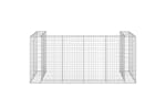 Vidaxl 151300 Gabion Wall For Garbage Bins Galvanised Steel 254x100x110 Cm