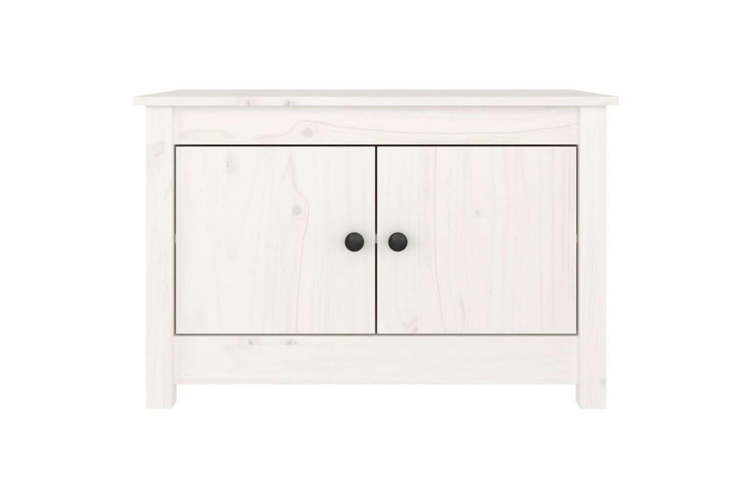 Vidaxl 813780 Shoe Cabinet White 70x38x45.5 Cm Solid Wood Pine