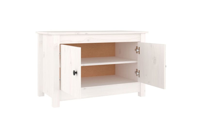 Vidaxl 813780 Shoe Cabinet White 70x38x45.5 Cm Solid Wood Pine