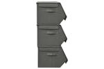 Vidaxl 332902 Stackable Storage Box Set Of 4 Pieces Fabric Anthracite