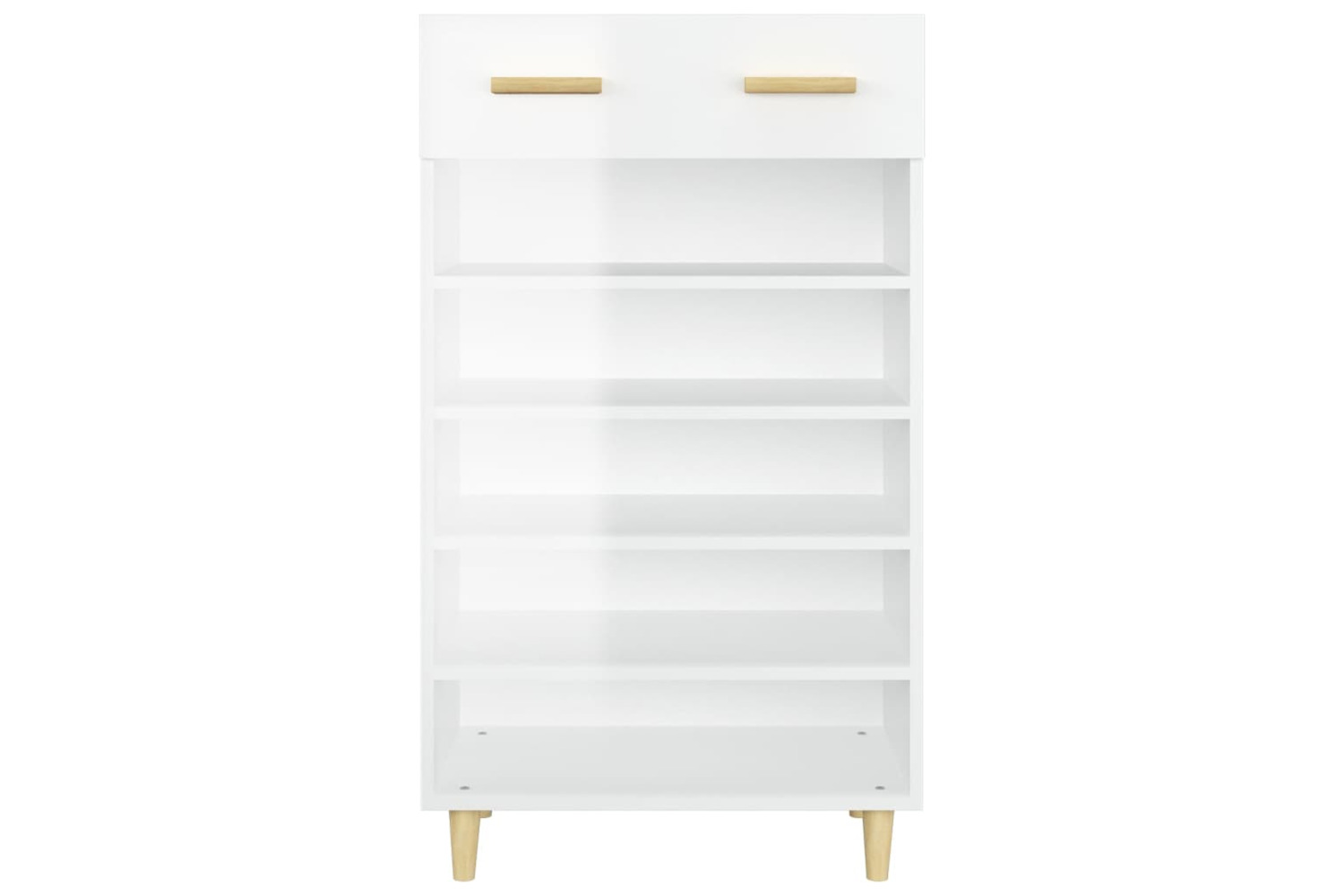 vidaXL 812786 Shoe Cabinet High Gloss White 60x35x105cm Engineered Wood