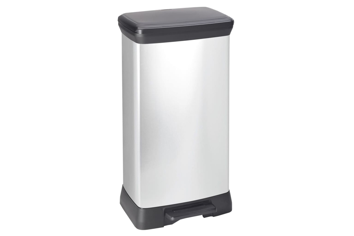 Curver 442064 Pedal Bin Deco 50 L Silver