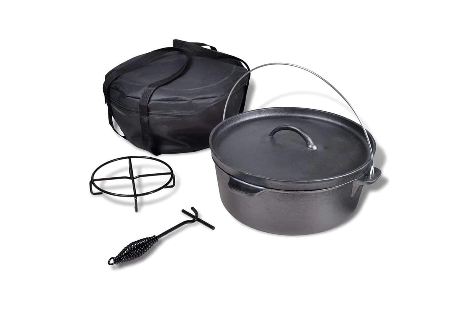 vidaXL 41564 Dutch Oven 11.3 L Including Accessories