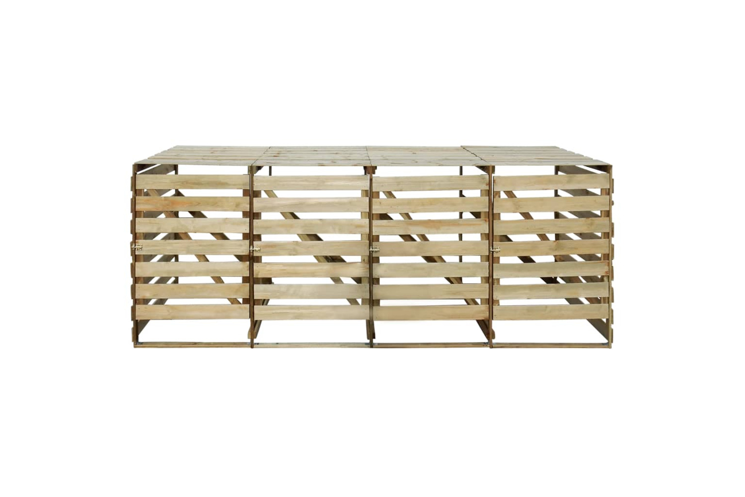 vidaXL 44912 Wheelie Bin Shed Quadruple Impregnated Pinewood 240 L