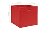 Vidaxl 325219 Storage Boxes 4 Pcs Non-woven Fabric 28x28x28 Cm Red
