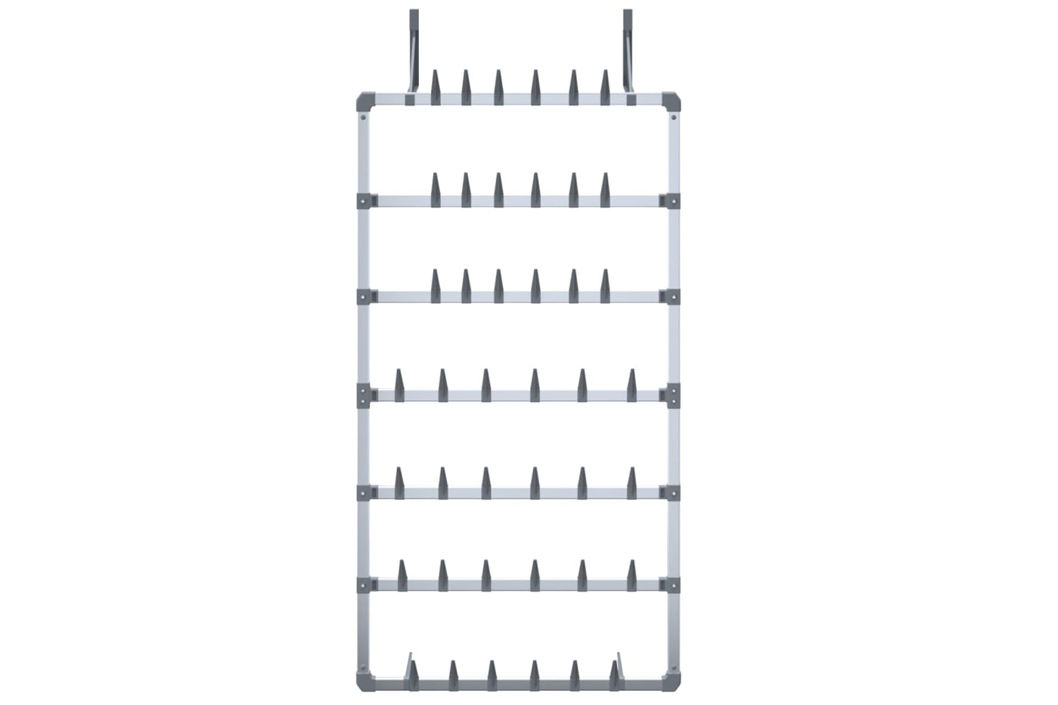 vidaXL 344372 Hanging Shoe Rack Silver 66x13x139cm