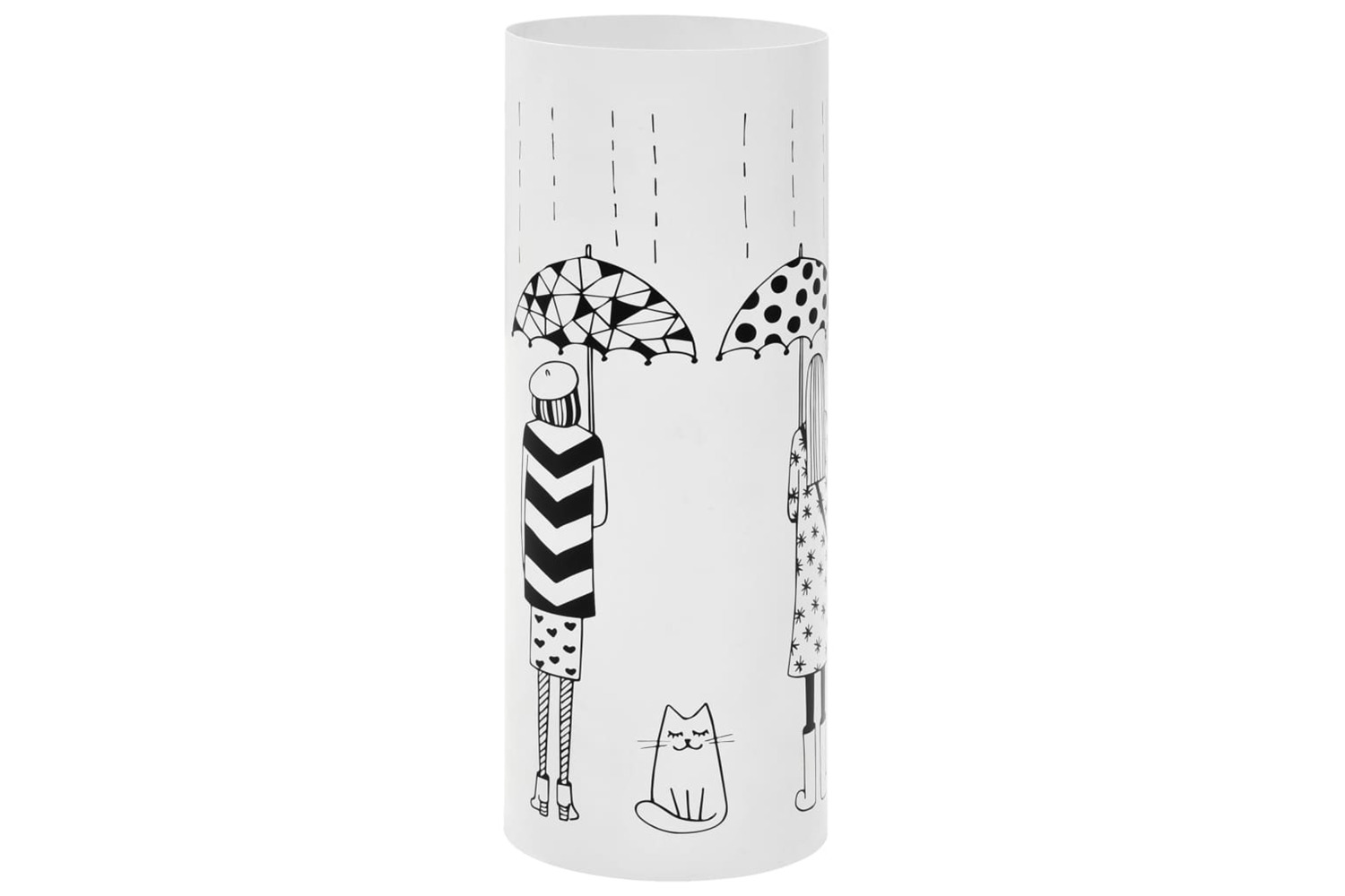 vidaXL 246801 Umbrella Stand Women Steel White